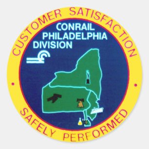 Adesivo Redondo Divisão de Conrail Philadelphfia