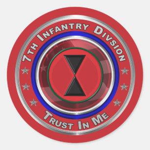Adesivo Redondo Divisão de Infantaria de 7 "Bayonet Division"