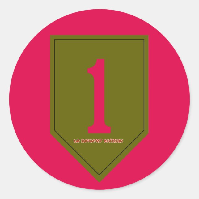 Adesivo Redondo Divisão de Infantaria do Exército 1rua (Frente)