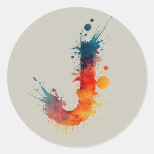 Adesivo Redondo Divisão J da Aquarela