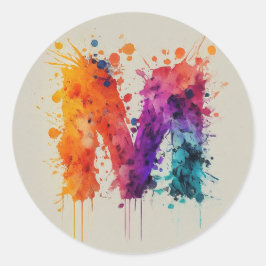 Adesivo Redondo Divisão M da Aquarela