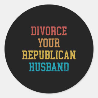 Adesivo Redondo Divorra Seu Marido Republicano