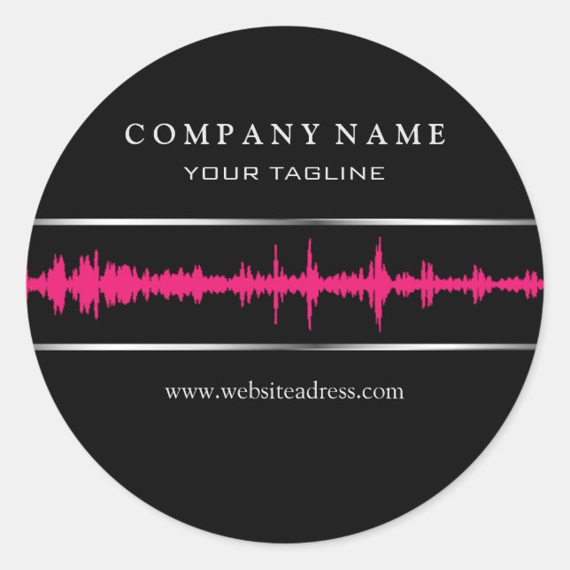 Adesivo Redondo DJ/Music Sticker (Frente)