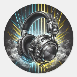 Adesivo Redondo DJ Sticker