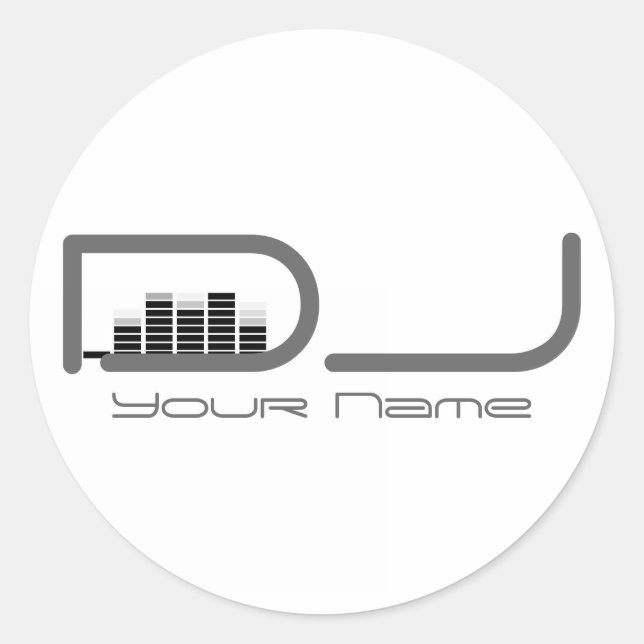 Adesivo Redondo DJ Sticker (Frente)