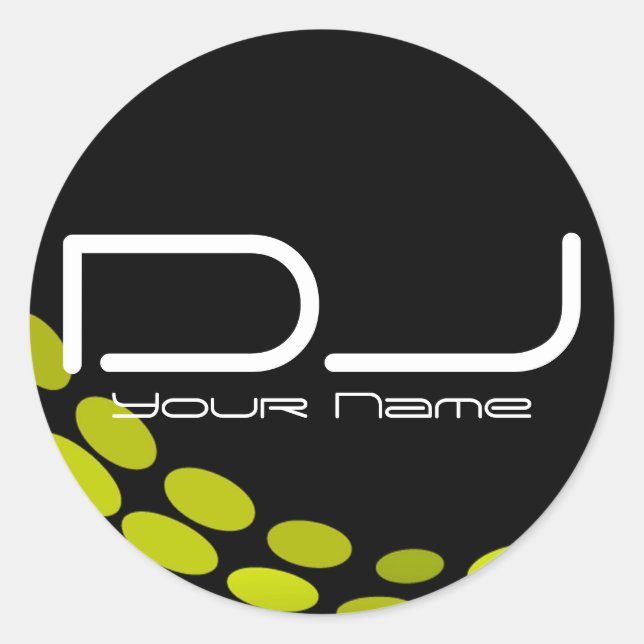 Adesivo Redondo DJ Sticker (Frente)