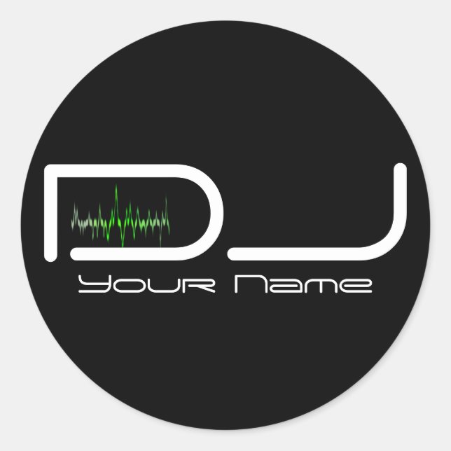 Adesivo Redondo DJ Sticker (Frente)