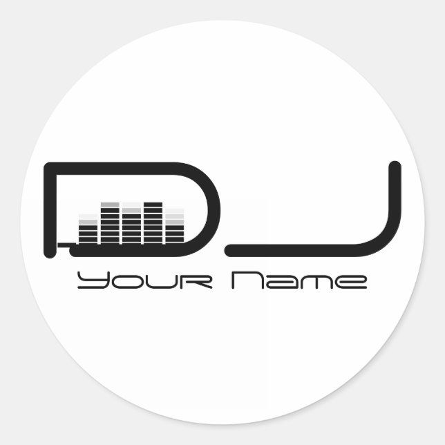 Adesivo Redondo DJ Sticker (Frente)