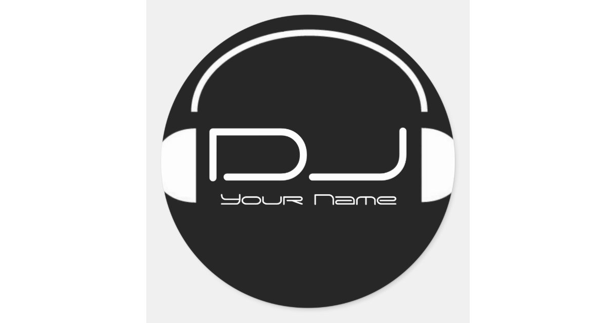 Adesivo Redondo DJ Sticker | Zazzle Brasil