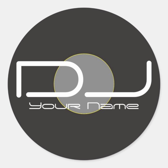 Adesivo Redondo DJ Vinyl Sticker (Frente)