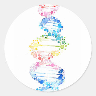 Adesivo Redondo DNA arco-íris