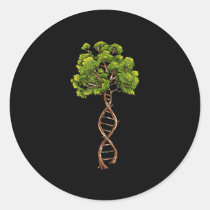 Adesivo Redondo Dna Tree Of Life Science Genetics Biology Environm