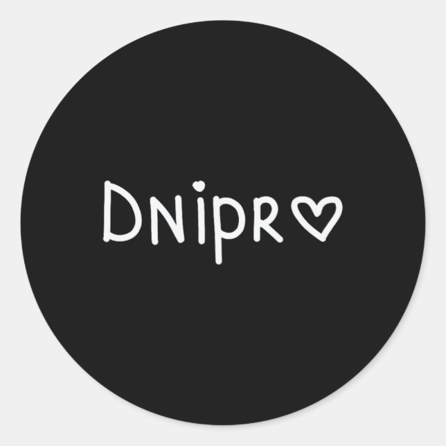 Adesivo Redondo Dnipro Ucrânia  (Frente)