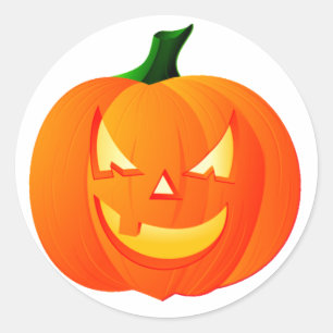 ADESIVO REDONDO ~~ DO DIA DAS BRUXAS JACK-O-LANTERN