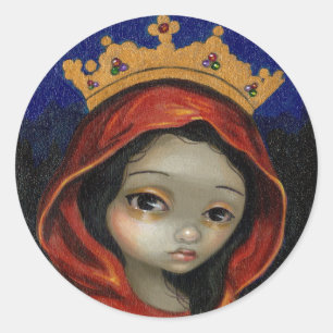 Adesivo Redondo Do "etiqueta de Catherine santo"