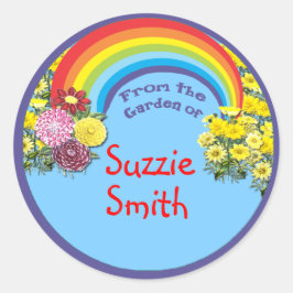 Adesivo Redondo Do Jardim de Tripas