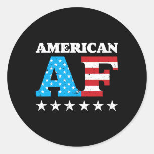 Adesivo Redondo Do Julho American Af Usa Gift