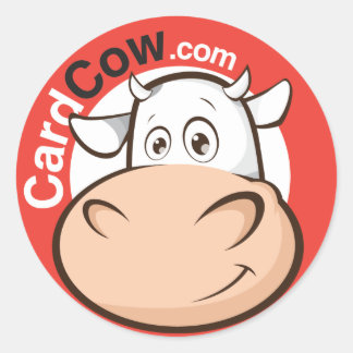Adesivo redondo do logotipo CardCow