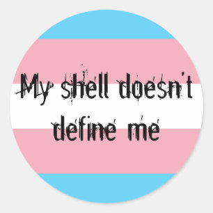Adesivo Redondo Do "o orgulho transporte" meu Shell não me define