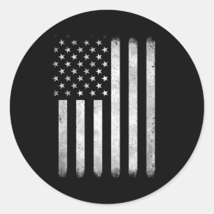 Adesivo Redondo Do Patriótico 4 De Julho Norte-Americano Bandeira