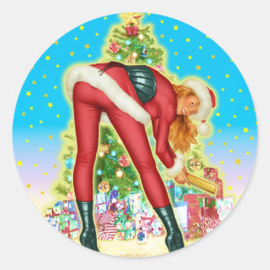 Adesivo Redondo Do "presentes Natal "