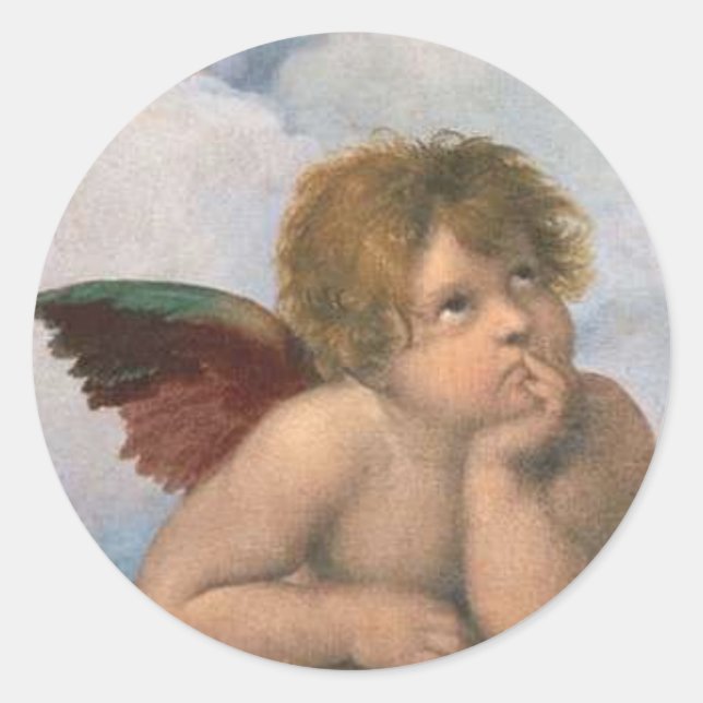 Adesivo Redondo do raphael Angel Sticker (Frente)