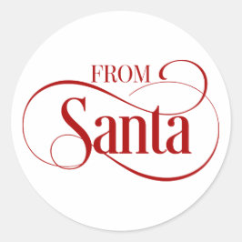 Adesivo Redondo Do Vedante de Natal do Papai Noel