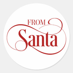 Adesivo Redondo Do Vedante de Natal do Papai Noel