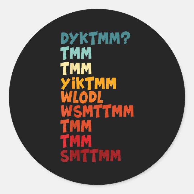 Adesivo Redondo Do You Know The Muffin Man Dyktmm Nostalgia Funny  (Frente)