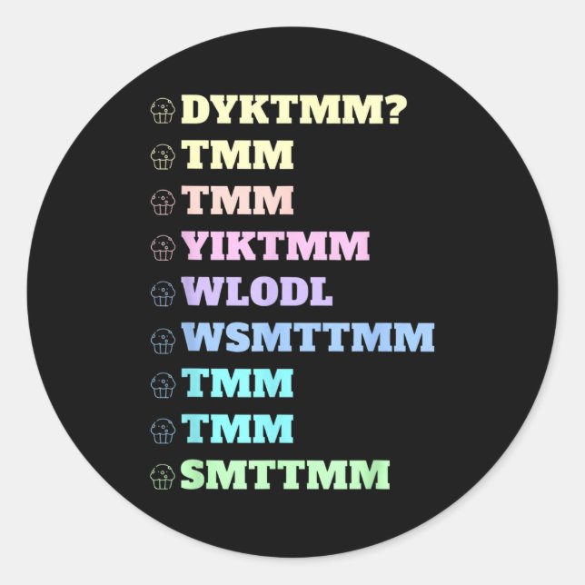 Adesivo Redondo Do You Know The Muffin Man Dyktmm Nostalgia Funny  (Frente)