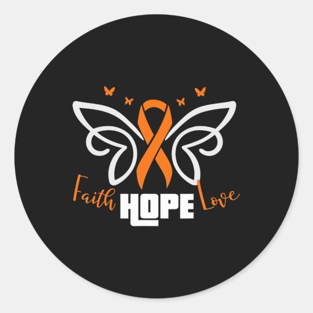 Adesivo Redondo doação de leucose para Cancer de leucemia Doente (Frente)