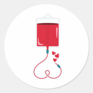 Adesivo Redondo Doação de Sangue