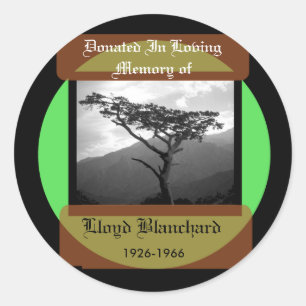 Adesivo Redondo Doado em memória de