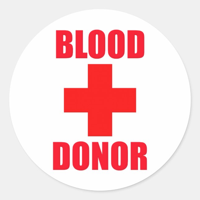 Adesivo Redondo Doador de Sangue (Frente)