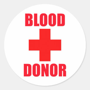 Adesivo Redondo Doador de sangue