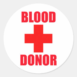 Adesivo Redondo Doador de Sangue