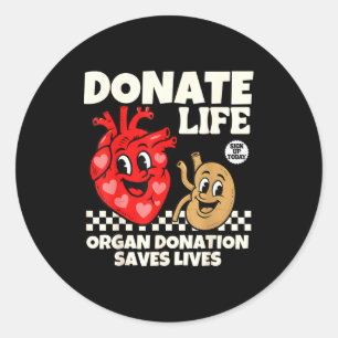 Adesivo Redondo Doar vida doação de sangue doação de órgãos salva