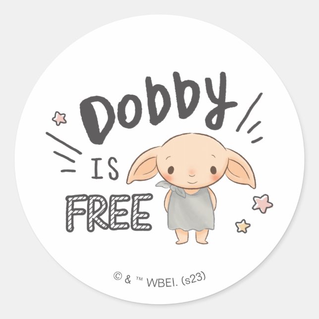 Adesivo Redondo Dobby Is Free (Frente)