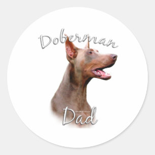 Adesivo Redondo Doberman Pinscher (Isabella) Pai 2