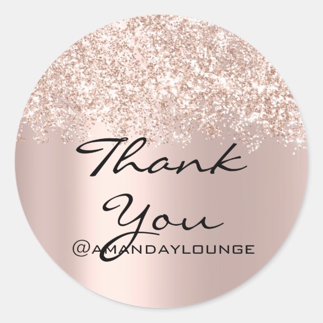 Adesivo Redondo Doce 16º Confetti para Pequenas Empresas Obrigado  (Frente)