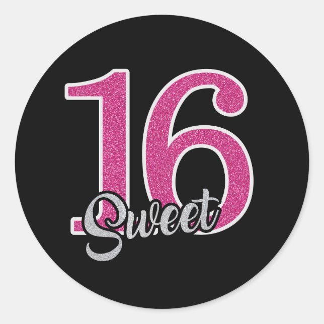 Adesivo Redondo Doce 16 adesivo/selo clássico redondo (Frente)