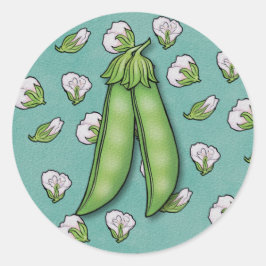 Adesivo Redondo Doce Chá de fraldas de Ervilha