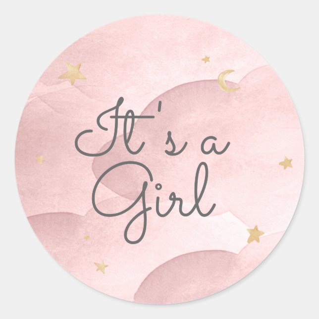 Adesivo Redondo Doce Chá de fraldas de Sonhos (Frente)