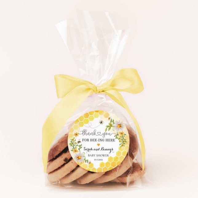 Adesivo Redondo Doce como pode ser agradeço seu Chá de fraldas. (Criador carregado)