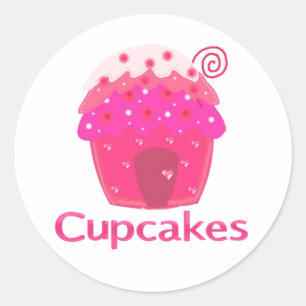 Adesivo Redondo Doce Cupcake House