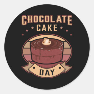 Adesivo Redondo Doce de chocolate para bolo doce Ideia de presente