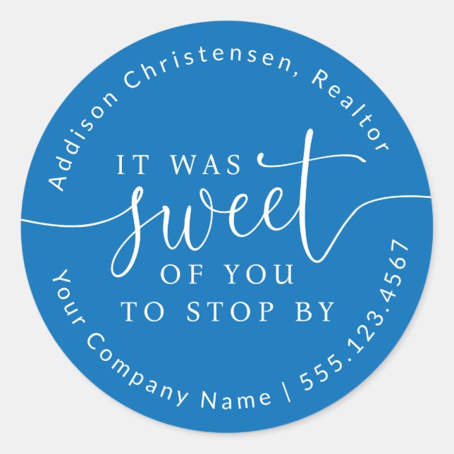 Adesivo Redondo Doce De Você Para Parar Por Casa Aberta Favorecend (Frente)