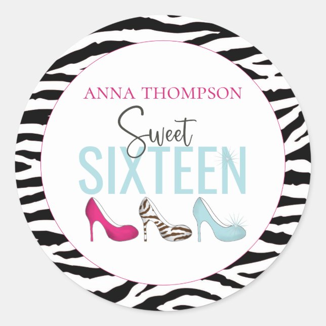 Adesivo Redondo Doce Dezesseis Noivas Cinza Branca Rosa Quadrado (Frente)