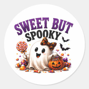 Adesivo Redondo 👻 Doce Espantoso Dito de Doces de Halloween 🍭