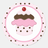 Doce Lil Cupcake Envelope Selos / Toppers